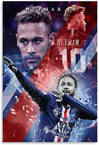 5D Diamant Painting Set FüR Erwachsene Und Kinder Fußballspieler-Star Neymar JR DIY Diamond Painting Kristall Strass Diamant Stickerei GemäLde 11.8x15.7(30x40cm) Kein Rahmen
