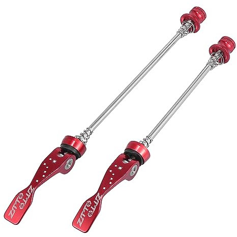 X AUTOHAUX 2pcs Mountain Bike Front Rear Quick Release Skewer Wheel Hub Red