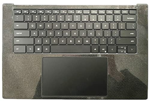 fqparts Replacement Laptop Upper Case Cover C Shell & Keyboard & Touchpad For DELL For XPS 15 9500 Black US English Layout 0DKFWH