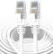 Elfcam® - 20m Cat7 Câble Réseau Ethernet RJ45, LAN/WLAN Câble Cat 7 Paire Torsadée Blindée SFTP 100% Cuivre, Câble Rond, Blanc (20M)