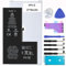 Battery Kit for iPhones Includes Waterproof Sticker, Battery Stickers, MAGNETIC Tools【12 Month Warranty】 (iPhone X)