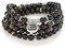 Yoga Symbole 8mm Mala Perles Bracelet 108 Spirituel Collier Méditation Accessoires Bijoux pour Femmes Hommes Cadeaux (Obsidienne d'or (Gold Obsidian))