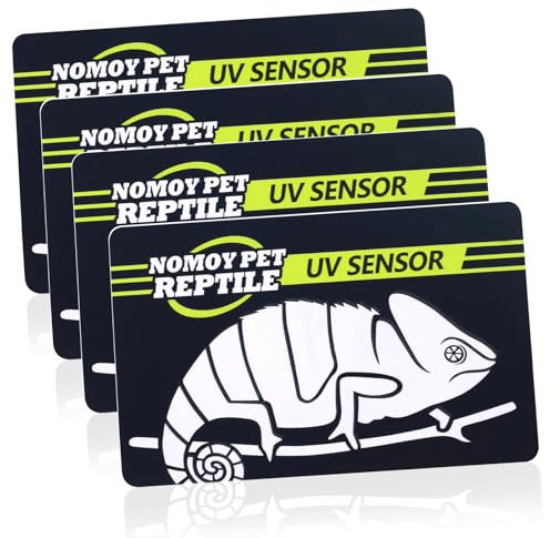 DONGKER UV-Testkarte, 2/4 STÜCKE Reptilien Schnelltest-UVB-Sensor, Einfach zu transportieren, 500 Mal wiederverwendbar für Reptilien-UV-Tests