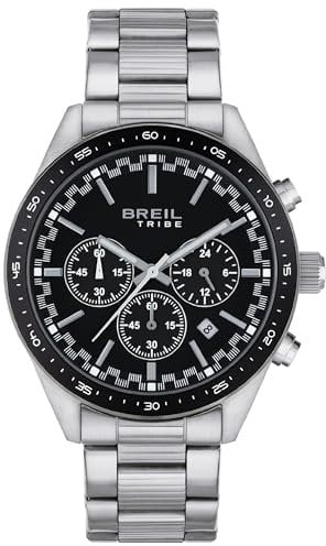 Breil Orologio EW0570 UOMO FAST quadrante MONO-COLORE NERO movimento CRONOGRAFO QUARZO e BRACCIALE ACCIAIO ARGENTO