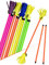 Juggle Dream Neo Flowerstick Kit Comprenant Baguettes en Fibre de Verre, Grip en Silicone, Franges en Daim, Jonglier Flower Stick (‎Orange/Jaune)