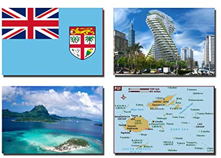 Fiji-Kühlschrankmagnete, 4 Stück