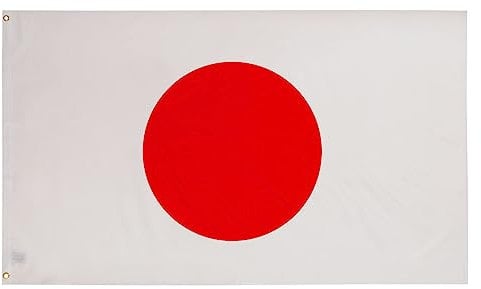 PHENO FLAGS Bandera de Japón - Bandera japonesa 90 x 150 cm - Bandera nacional resistente a la intemperie para asta - 100% poliéster