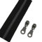 #5 Nylonspulen Reißverschlüsse 9m Endlos Reißverschluss Meterware Schwarze Klebeband Altsilber Zähne mit 25 PCS Reißverschluss Sliders für Nähen YIGUANXIN