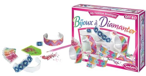 Sentosphère 3932520 Bastel-Set Strassstein-Schmuck Glitzer, Kreativ-Set, DIY Accessoires, TU