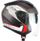 CGM Casco open face, 136S DNA APACHE Nero Rosso opaco, M (57-58cm)