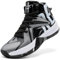 ASHION Herren Basketballschuhe High-Top Sportschuhe Tennis Schuhe Herren Gym Sneaker Hallenschuhe,Schwarz Silber,43 EU