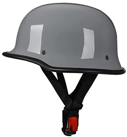 Rétro Moto Demi Casque Bol ECE Homologué Casque De Moto Ouvert Allemand Sûr pour Hommes Femmes avec Boucle À Dégagement Rapide Toutes Les Saisons pour Scooter Équitation 1,L