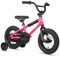 cubsala 12 Zoll Kinderfahrrad für 1 2 3 4 Jahre alte Jungen Mädchen Beiginner Kleinkinder Fahrer BMX Stil Fahrrad mit Trainingsrädern Rücktrittbremse Rosa
