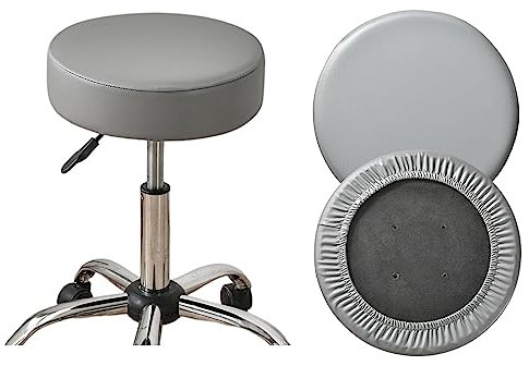 HAOYONG Runde Barhockerbezüge, 4er-Set, wasserdicht, PU-Barhocker-Sitzbezüge, Stretch-Barhocker-Schonbezüge mit rutschfester Unterseite, für 30,5 - 38,1 cm