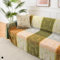 FinalNest Überwurf im Bohemian-Stil, wendbar, bunt, rot, blau, Boho, Hippie, Chenille-Jacquard-Stoff, Überwurf, Bezüge für große Couch, Möbel, Sofa, Stuhl, Loveseat, Liege, Übergröße (Grün, L: 250 x
