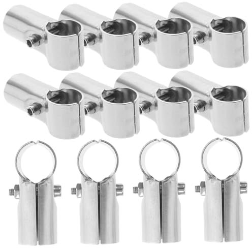 Veemoon 25mm Stainless Steel t Clamps for Fence Panels 12-Piece Set Sturdy Pole Connectors Easy Installation for Outdoor Fencing