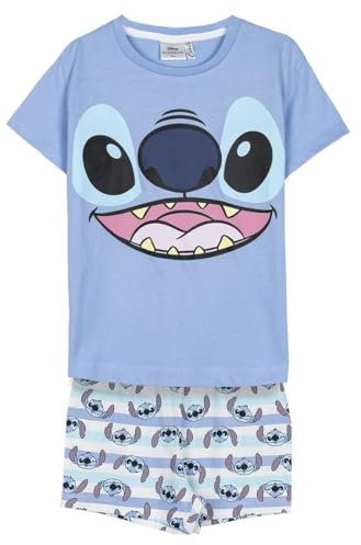 CERDÁ LIFE'S LITTLE MOMENTS Mädchen Stitch Pyjamas Für Kinder Pajama Set, Blau, 8 Jahre EU