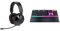 JBL Quantum 350 Over-Ear Gaming Headset – Wireless 2.4 GHz und USB-C-Anschluss – Schwarz & Roccat Magma Membrane RGB Gaming Keyboard mit RGB-Beleuchtung DE Layout