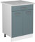 Vicco Unterschrank R-Line, Universalschrank, Blau-Grau/Weiß, 60 cm mit Schubladen