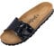 Palado Pantoletten Damen Malta EGS Lack – bequeme Sandalen Made in Spain - Hausschuhe mit dämpfendem Kork-Fußbett - modische Sommerschuhe Dunkelblau UK5,5 - EU38