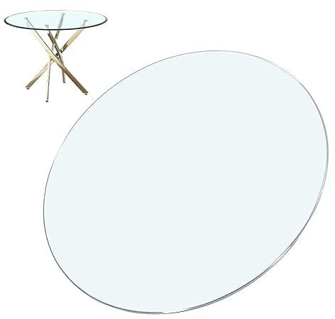 Glastisch Tischplatte Aus GehäRtetem, Tisch Glasplatte Ersatzteil, Runde Tischplatte Aus GehäRtetem, Tischplatte Aus GehäRtetem Glas, Transparent Rund, für Konferenztische ( Size : 70CM(28INCH) )