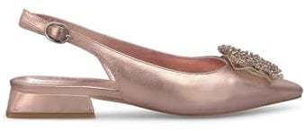Alma en Pena Scarpa piatta Bordatura quadrata. V240378 Diva Rose, Rosa, 39 EU