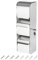 JIQILIHAI Distributeur de papier toilette/papier toilette commercial avec verrou, 3 rouleaux de papier toilette en acier inoxydable, support mural, double rouleau, verrouillage sans contact pour salle