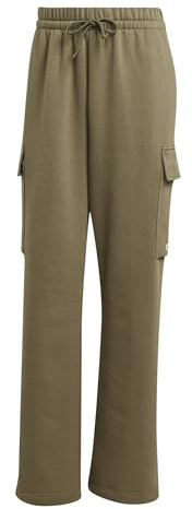 Adidas Damen Essentials LINEAR Fleece Cargo Pants, Olive strata/White, XS