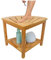 KTLSHY Bamboo Corner Shower Stool for Inside Shower, Teak Corner Shower Stool for Shaving Legs Foot Stool for Small Shower Spaces 2-Tier Wood Spa Seat Bathroom Bench for Indoor And Outdoor Use