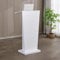 CMYCYDDPLY Podium, Stehpult Aufsatz Schreibtisch, Tragbarer Podestständer, Rednerpult, Kirchenkanzel, for Zuhause, Büro, Klassenzimmer(White,A)
