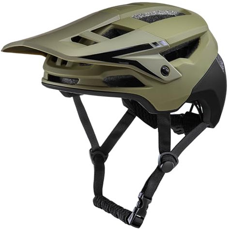 Fahrradhelm, Mountainbike Helm Helme für Herren Damen Erwachsene Jugend (Olivgrün, M(54-57CM))