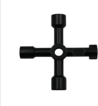 Qiuruoo Jeu De CléS Pour Engins De Chantier, Clé CarréE Multifonctionnelle Et Clé Pour Robinet Pour ContrôLer Les Radiateurs, Les Vannes De Purge, Les Robinets (8 PièCes)