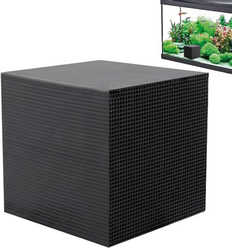 zjhukfmc Eco Aquarium Wasserreiniger Würfel, 5/10cm Aquarium Wasserreiniger Würfel, Anthrazit Wiederverwendbarer Aktivkohleblock, Für Teich, Starker Filtration Und Absorption