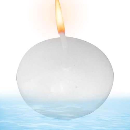 Confezione da 12 barattoli galleggianti non profumati, candele galleggianti per acqua, per centrotavola, vasi votivi galleggianti, candele cilindriche per vasca da bagno, piscina, centrotavola