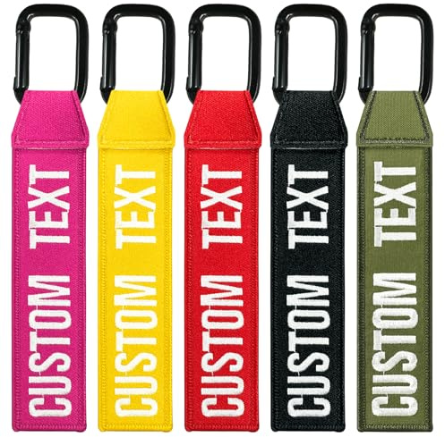 Porte-clés personnalisé, Brodé recto verso Porte-clé moto, étiquette de bagage, Porte-clés unisexes personnalisés pour motos Voitures Scooters Cadeaux