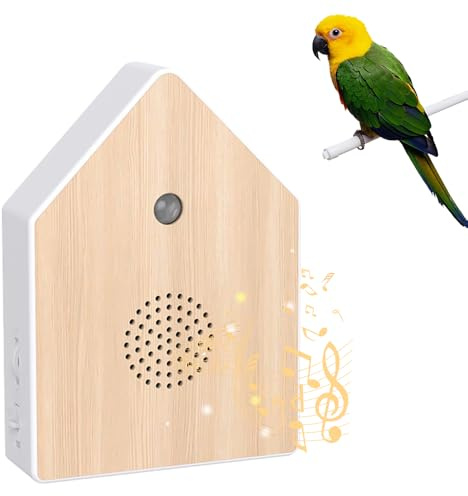 Hojalis Vogelgezwitscher Box,Naturgeräusche Box mit Wandhalterung,Beruhigende Entspannung Naturgeräuschebox,Vogelgezwitscher Bewegungsmelder,Naturgeräusche Box für Spa Entspannung,Kein Bewegungssensor