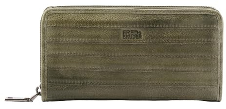FREDsBRUDER Leder Geldbörse Wallet Gürteltier Big Olive Green olivgrün