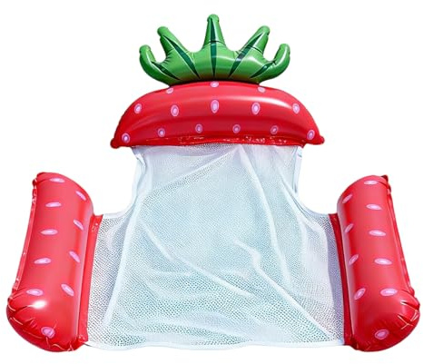 Generisch Pool-Luftmatratze Erwachsene – PVC Faltbar 128x109cm | Frucht-Design Aufblasbare Wasserliege Badeinsel Für See Hintergarten Gartenparty Entspannung Sommer Spaß Set