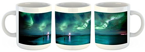 Unified Distribution Aurora Borealis - Tasse mit Motiv Bedruckt, 300ml C-Henkel. Tolles Geschenk für Büro, Küche, Geburtstag, Ihre Neue Lieblingstasse zum Frühstück