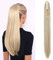 SEGO Postiche Queue de Cheval Pince - Extension Cheveux Queue de Cheval Blond - Fausse Rajout Cheveux Queue de Cheval Elastique - 66 CM Ash Blond Mèche Blond tres Clair