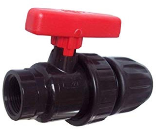 VOXTRADE 20-50 mm KUGELHAHN PN 10 PE-EPDM - Anschluß PE/Innengewinde (Kunststoff, 40mm - 1 1/4 IG)