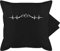Shirtracer Kissenbezug - Deko Kissen Hobby - Berge Herzschlag I Geschenk Bergliebhaber I Bergliebe - 50 x 50 cm - Schwarz - Motiv Berg baumwollkissen, Hiking Pillow Mountains Wander kissenhüllen