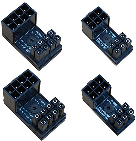 COMeap 8 Pin 6 Pin 180 Degree Adapter, GPU VGA PCIe 8 Pin 6 Pin U Turn 180 Degree Angle Connector Power Adapter Board for Desktop Graphics Card