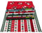 Jukway 10 Stück Baumwollstoff Weihnachten Deko Stoffe zum Nähen Patchwork Quadrate Stoff Weihnachten Baumwolle Stoffpaket zum Basteln Quilten DIY Dekoration Handwerk (25x25 cm)