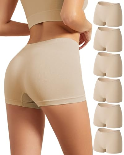 Channo Damen Boxershorts Nahtlos Unterhosen Hipster Pantys Mehrpack Frauen Unterwäsche