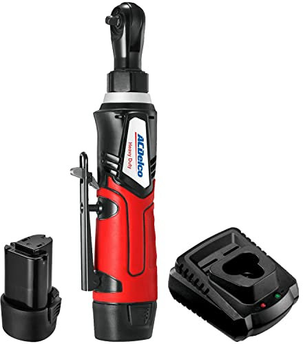 ACDelco ARW1207P G12 Lithium-Ion 12V (10.8V) 1/4 Electric Cordless Ratchet Wrench Set Power Tool Kit | Tool Set Includes Battery Pack & Charger