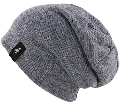 Chillaz Relaxed Beanie Grau - Elastische bequeme Mütze, Größe One Size - Farbe Grey Melange