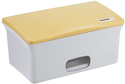 Ubbi Baby Wipes Dispenser, Baby Wipes Case, Baby Wipes Holder with Weighted Plate, Keeps Wipes Fresh and Non-Slip Rubber Feet, Pantone Yellow
