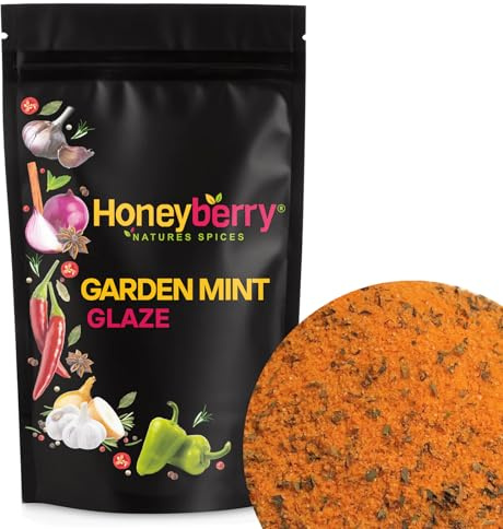 Garden Mint Glaze 200g - BBQ Rubs and Seasoning for Meat Chicken Beef Pork Lamb Fish Burger Sausage Cheese Vegetable Tofu - All Purpose Dried Spices Powder Blend - Mixed Barbecue Rub Grill Marinade
