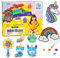 Yefun Diamond Painting Bilder für Kinder, 5D Einhorn Diamond Painting Basteln Set für Mädchen, DIY Einhorn Spielzeug mit Schlüsselanhänger, Décoration Sticker Art Kits Tolles, Für 4-12 Jährige Mädchen